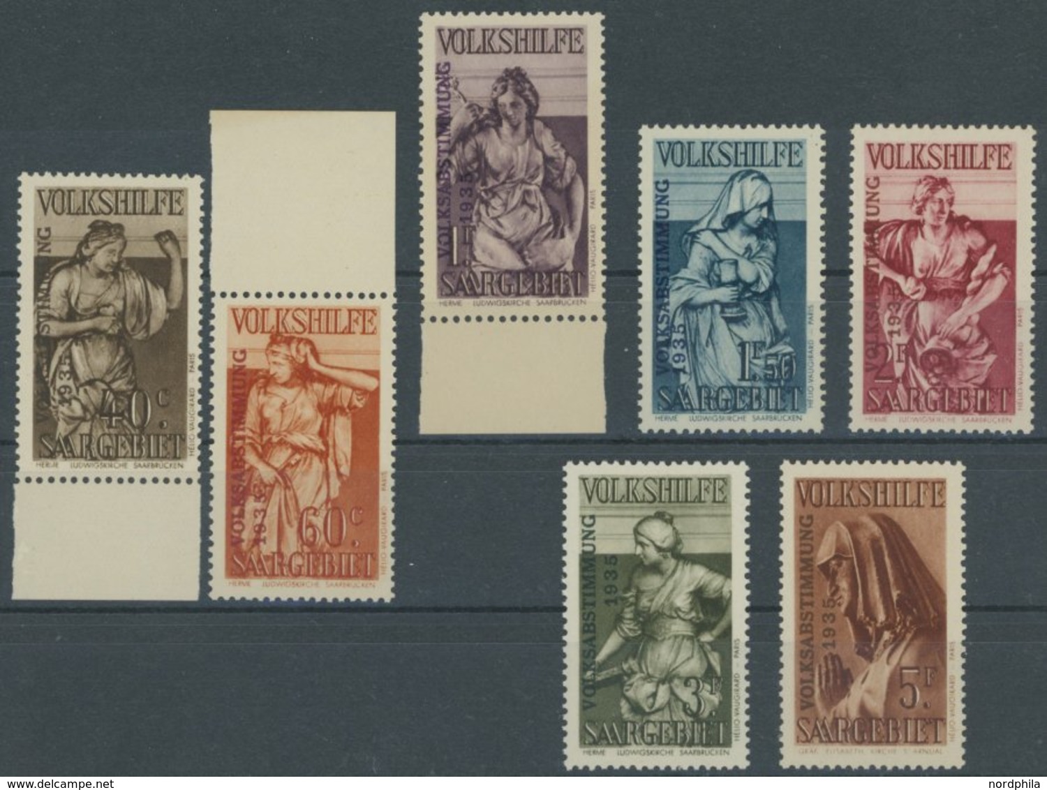 SAARGEBIET 199-205 **, 1934, Volksabstimmung, Postfrischer Prachtsatz, Mi. 170.- - Other & Unclassified