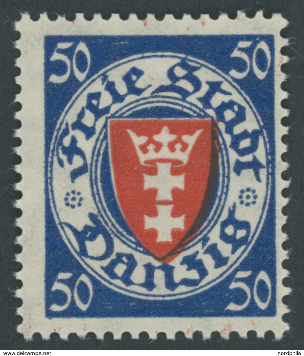 FREIE STADT DANZIG 200xa **, 1924, 50 Pf. Dunkelultramarin/zinnoberrot, Postfrisch, Pracht, Mi. 90.- - Autres & Non Classés