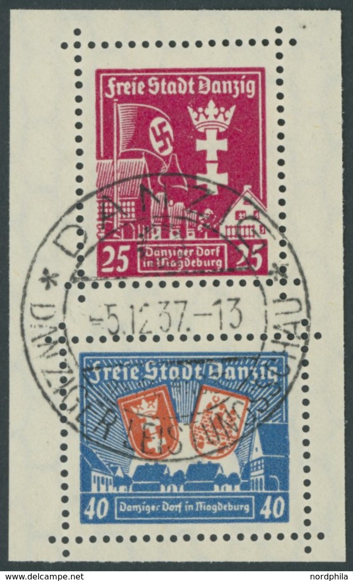 FREIE STADT DANZIG 274/5X O, 1937, Danziger Dorf, Wz. 3X, Pracht, Gepr. Gruber, Mi. 57.- - Autres & Non Classés