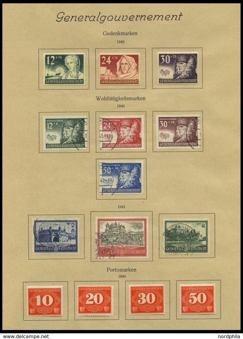 SAMMLUNGEN U. LOTS *,o , Meist Ungebrauchter Alter Sammlungsteil, Prachterhaltung - Besetzungen 1938-45