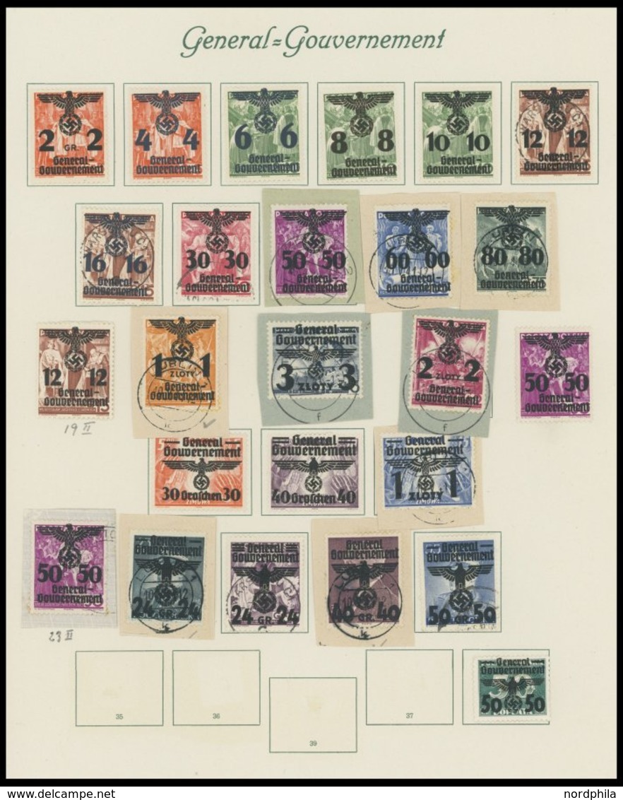 SAMMLUNGEN U. LOTS O,* , 2 Sammlungsteile Bes.Geb.II Mit Einigen Mittleren Ausgaben - Occupation 1938-45