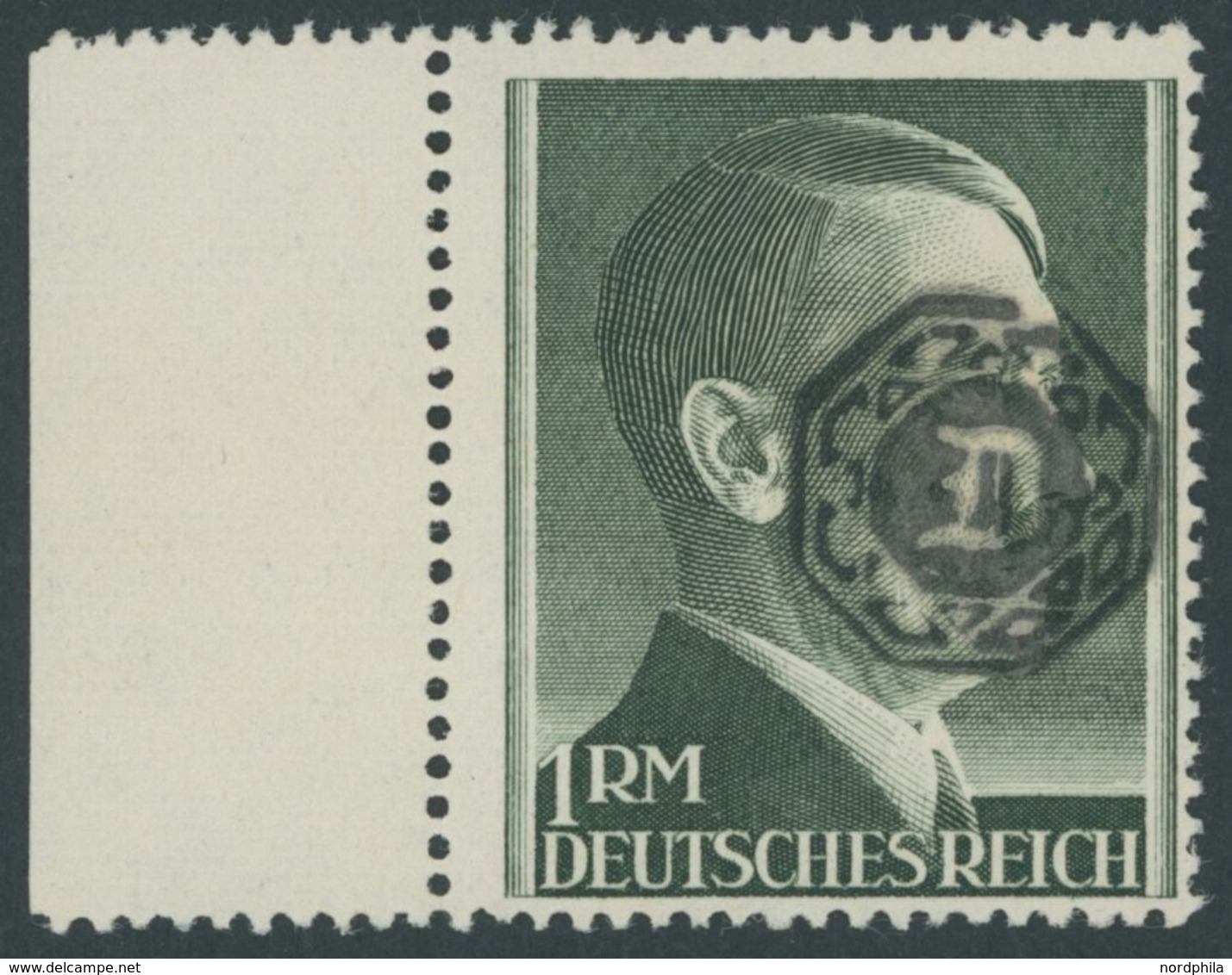 LÖBAU 22B **, 1945, 1 M. Schwarzgrün, Gezähnt K 14, Postfrisch, Pracht, Gepr. Kunz, Mi. 60.- - Sonstige & Ohne Zuordnung