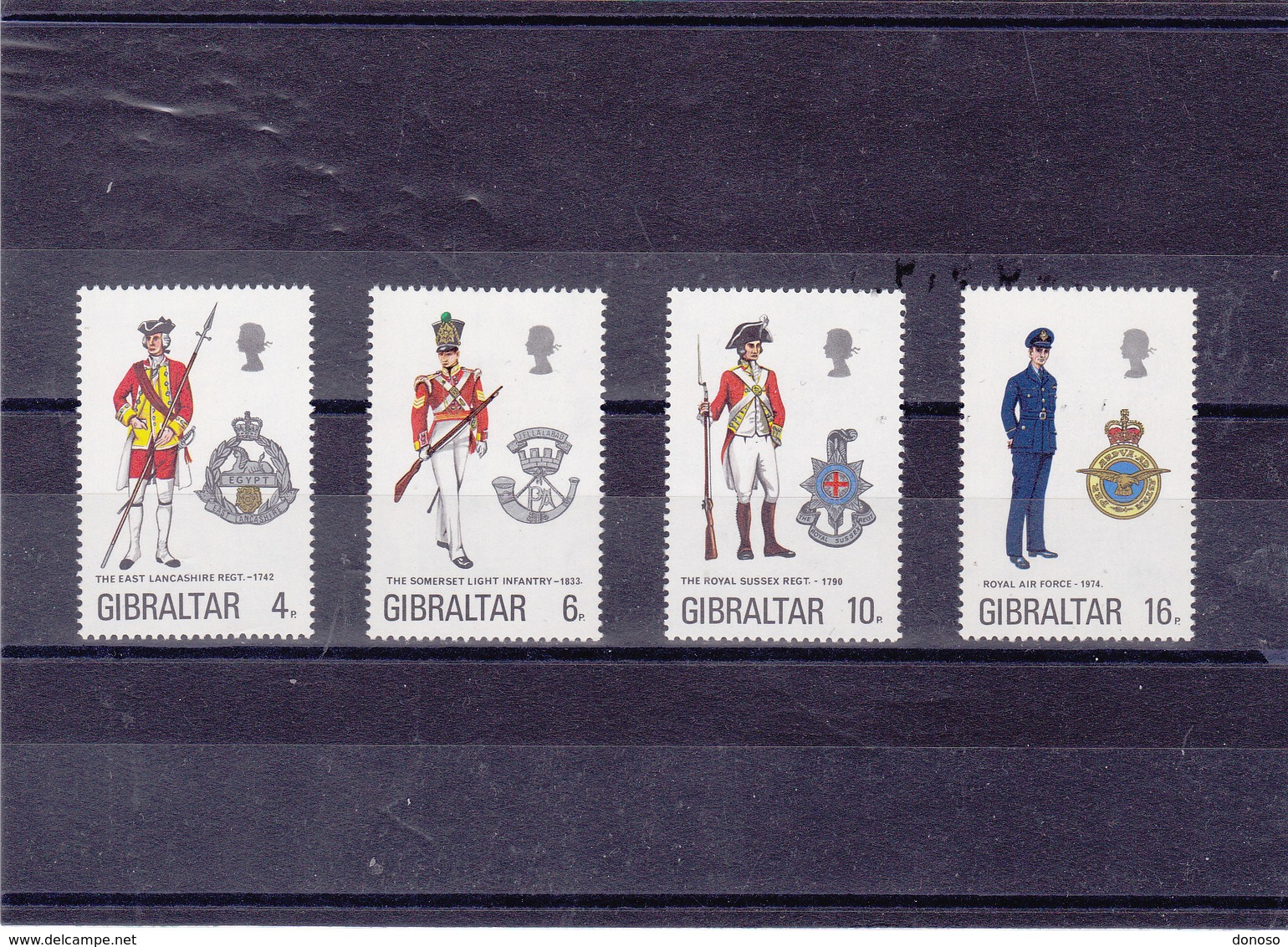 GIBRALTAR 1974 UNIFORMES VI Yvert 308-311 NEUF** MNH - Gibraltar