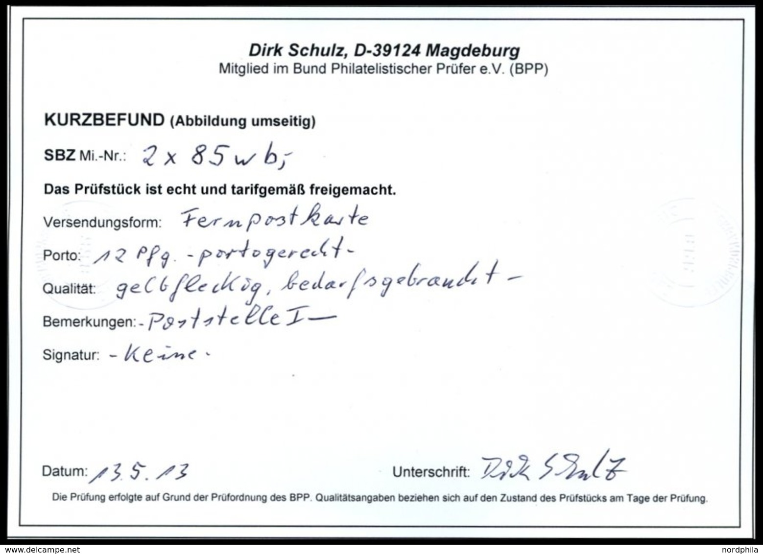 PROVINZ SACHSEN 85wb Paar BRIEF, 1945, 6 Pf. Lebhaftgrün Im Waagerechten Paar Auf Postkarte Aus AUDENHAIN, Feinst (etwas - Sonstige & Ohne Zuordnung