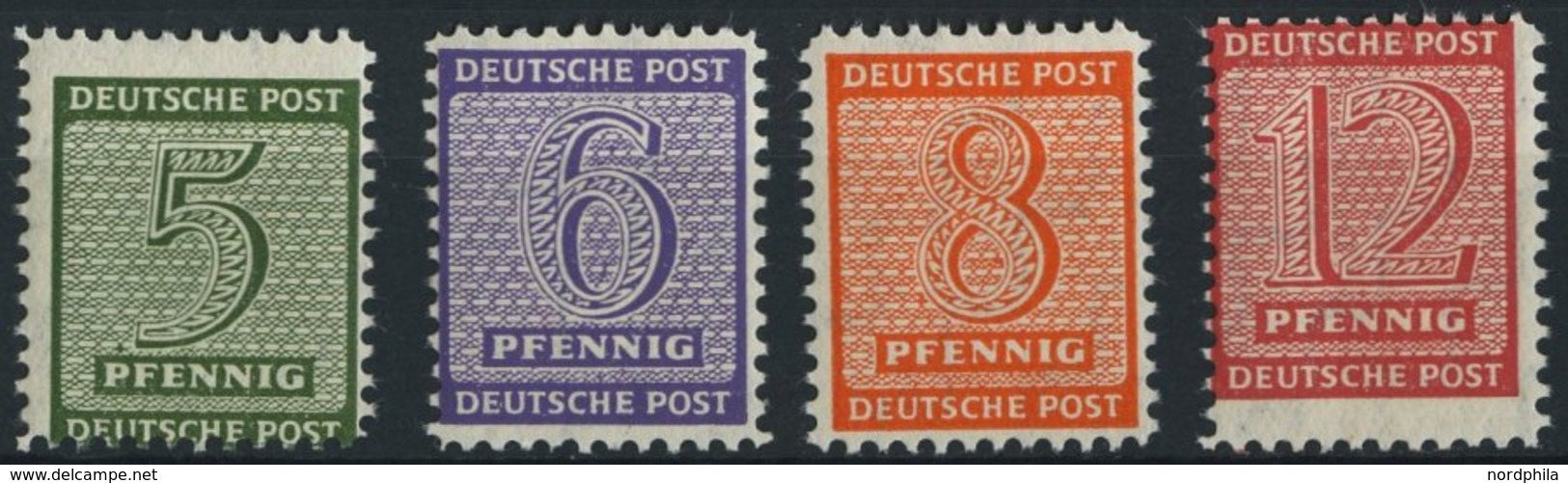 WEST-SACHSEN 116-19BX **, 1945, Roßwein, Gezähnt L 111/4-111/2, Wz. 1X, Prachtsatz, Gepr. Ströh/Dr. Jasch, Mi. 170.- - Autres & Non Classés