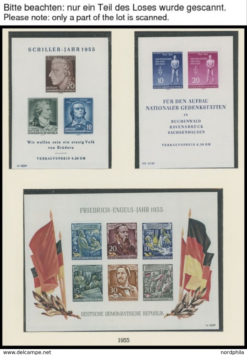 SAMMLUNGEN **, Postfrische Sammlung DDR Von 1953-62 Auf Lindner Falzlosseiten, Ab 1955 In Den Hauptnummern Komplett, Pra - Collections