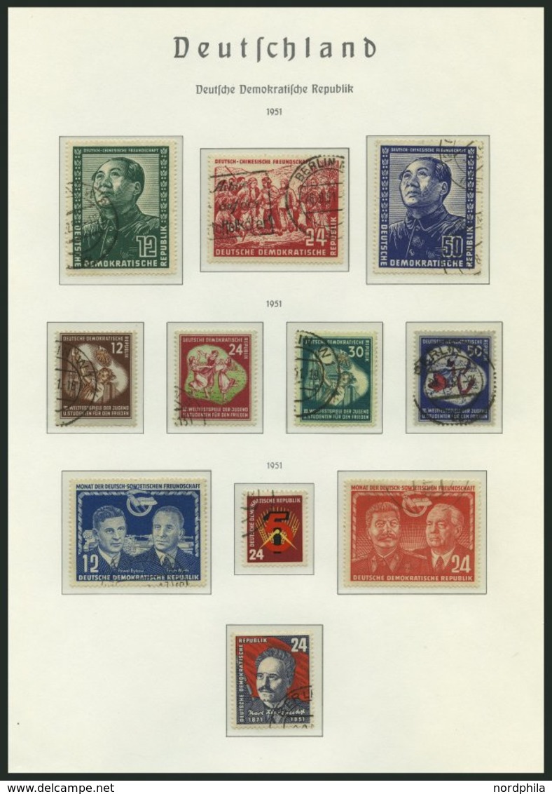 SAMMLUNGEN O, 1949-53, Kleiner Sammlungsteil DDR Auf Falzlosseiten, Meist Pracht - Collections