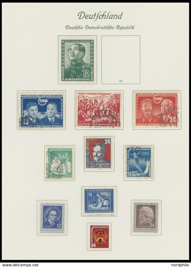 SAMMLUNGEN *,o,**,Brief , überwiegend Ungebrauchte Sammlung DDR Von 1949-65 Im Borek Album, Dabei Alle Marx-Blocks Geste - Collections