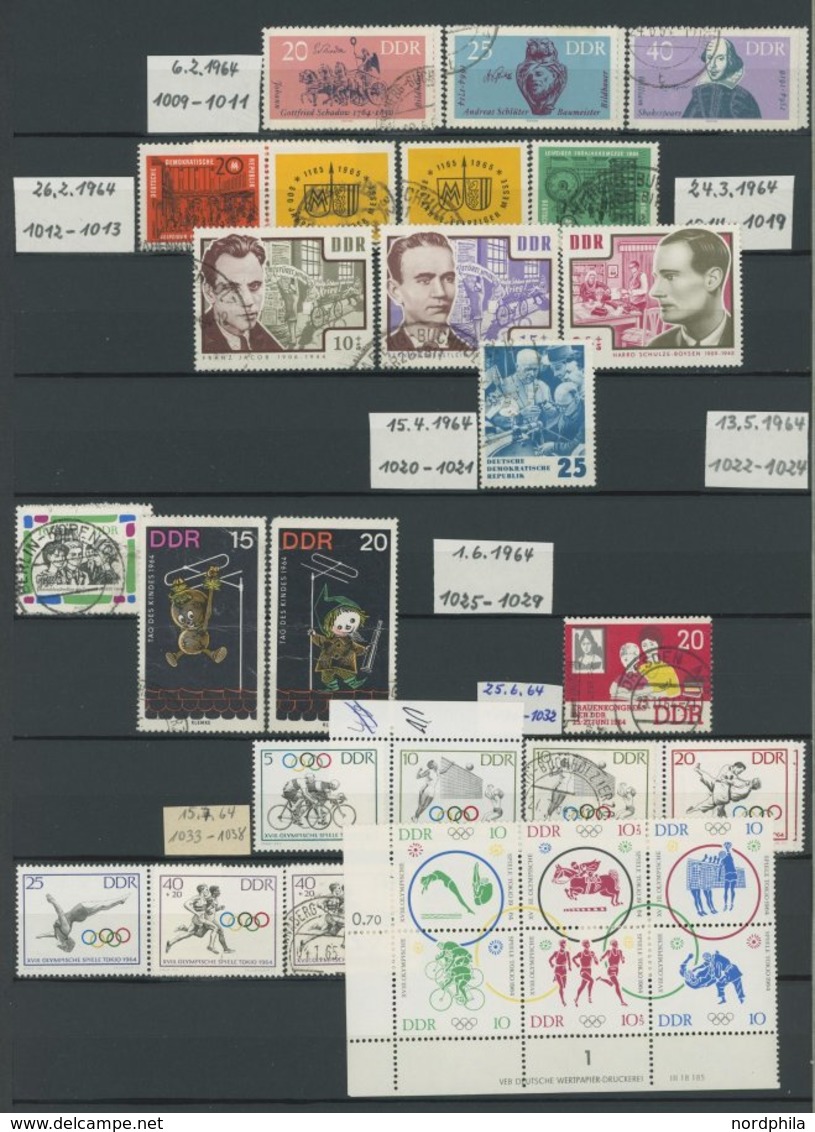 SAMMLUNGEN O,** , 1950-85, Sammlung DDR Mit Einfachen Ausgaben Und Etwas SBZ, Fast Nur Prachterhaltung - Collections