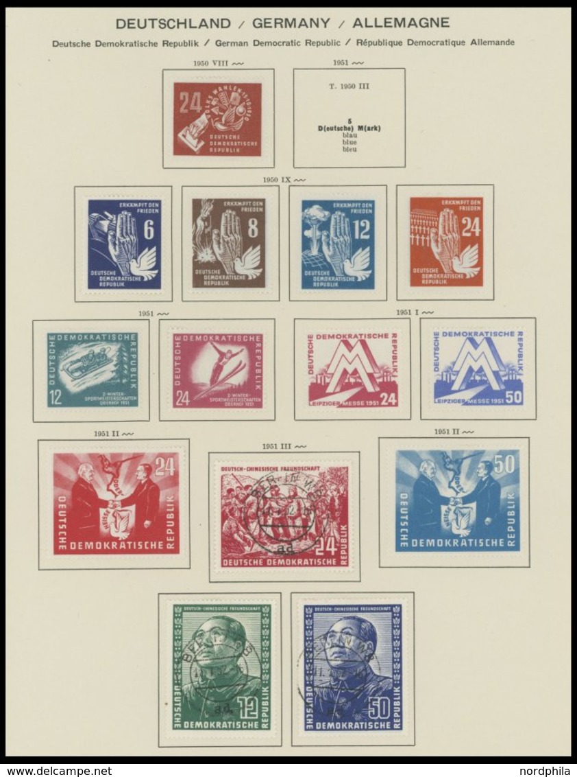 SAMMLUNGEN *,o , Sammlung DDR Bis 1956 Mit Einigen Guten Ersten Ausgaben, Prachterhaltung - Collections