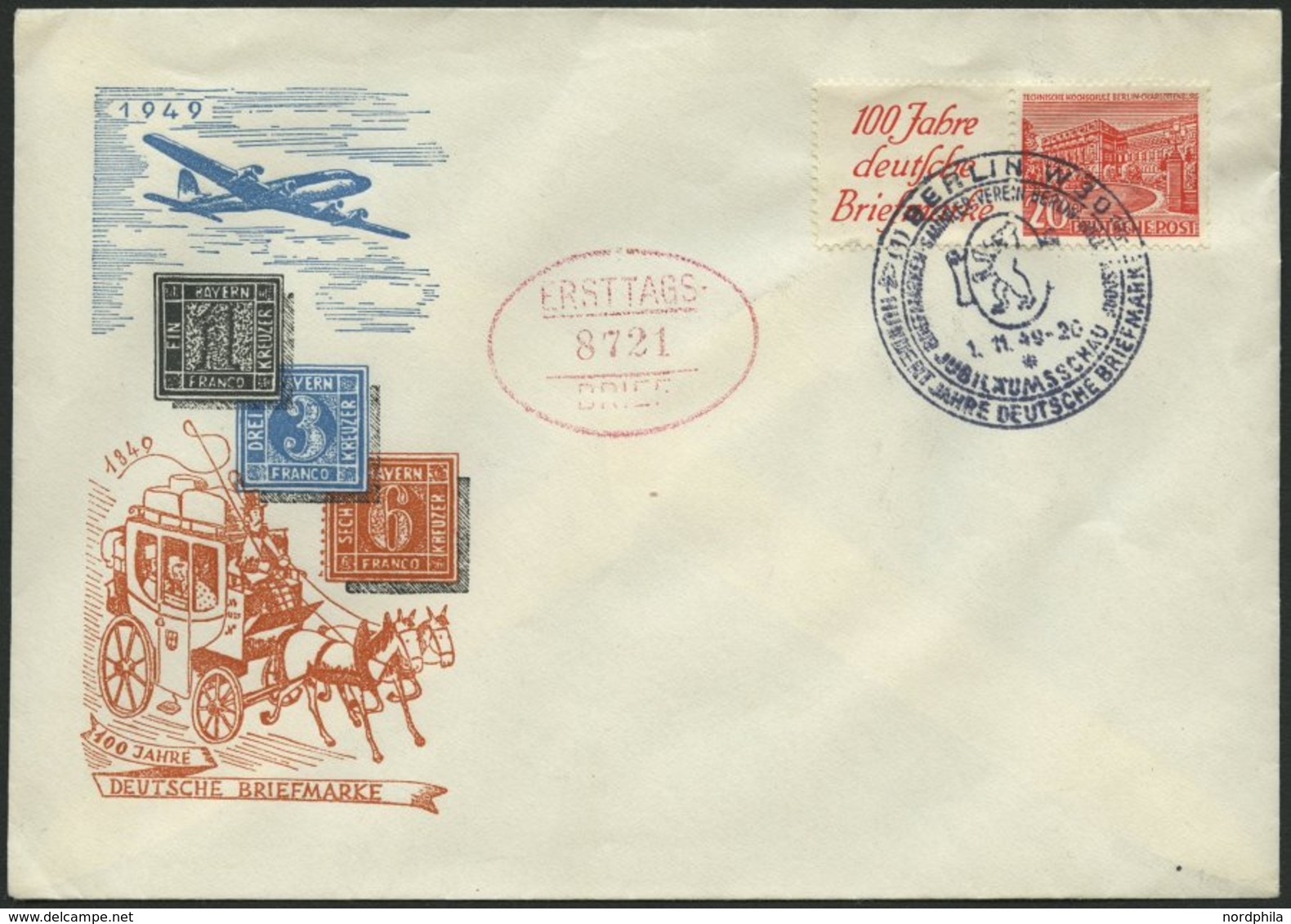 ZUSAMMENDRUCKE W 13 BRIEF, 1949, Bauten R1a + 20 Auf FDC, Pracht, Mi. 100.- - Se-Tenant