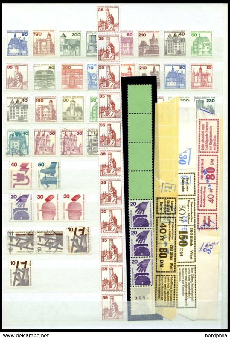 ROLLENMARKEN **,o , 1957-82, Kleine Partie Meist Verschiedener Rollenmarken, U.a. Mit Mi.Nr. 185 Und 186wR Gestempelt, F - Roulettes