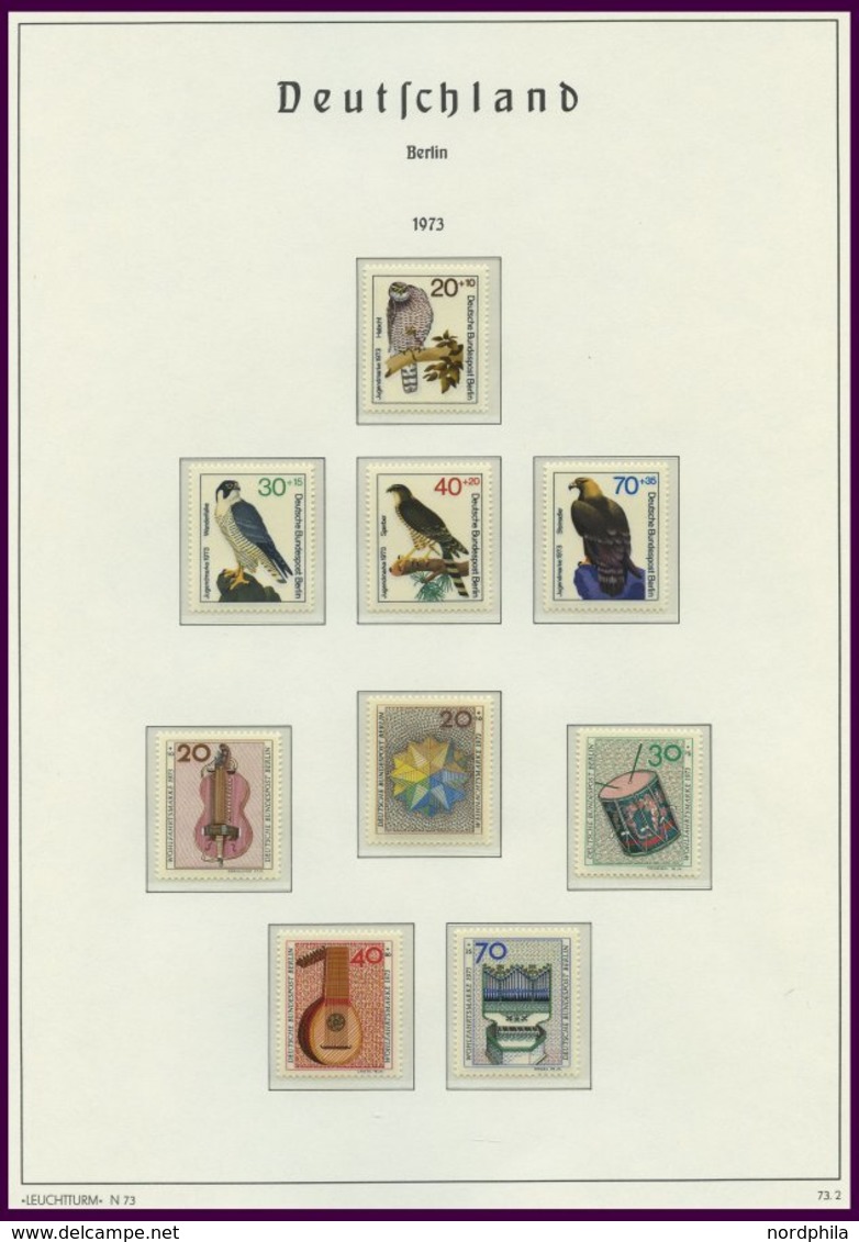 SAMMLUNGEN **, 1969-76, In Den Hauptnummern Komplette Sammlung Berlin Auf Leuchtturm-Falzlosseiten, Die Ersten 3 Blocks  - Other & Unclassified