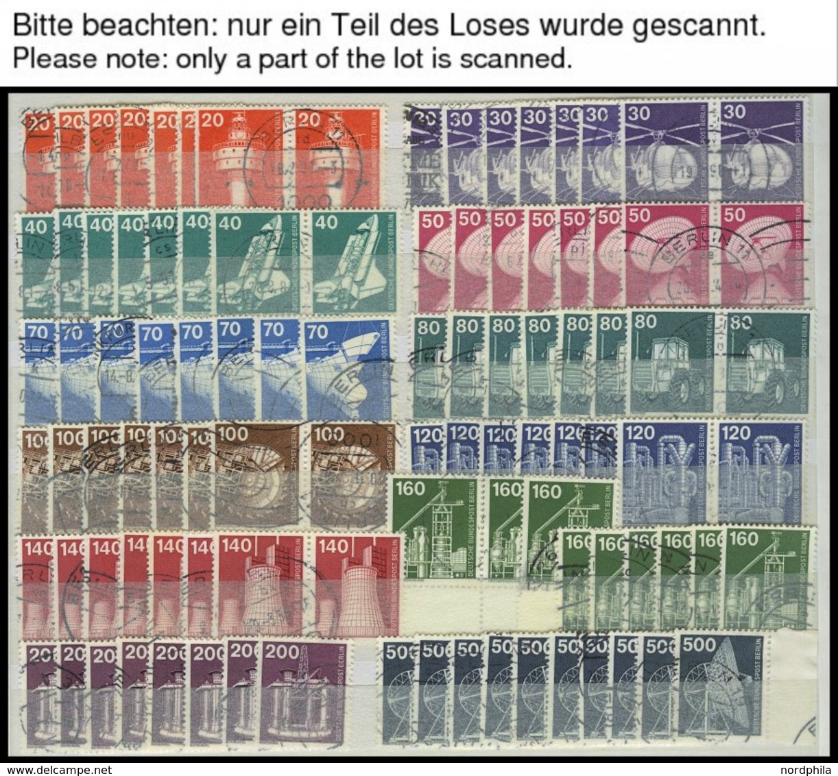 LOTS O, 1974-83, Saubere Dublettenpartie, Komplett, Je 6-10x, Feinst/Pracht, Mi. Ca. 2500.- - Oblitérés