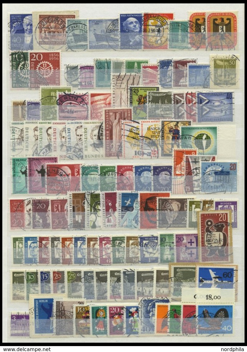 LOTS O, 1948-68, Gestemplte Partie Verschiedener Mittlerer Werte, Feinst/Pracht, Mi. 1300.- - Used Stamps