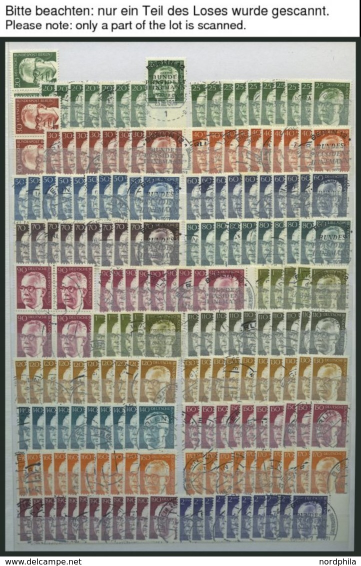 LOTS O, 1966-73, Saubere Dublettenpartie, Komplett, Meist 8-10x, Feinst/Pracht, Mi. Ca. 1700.- - Used Stamps