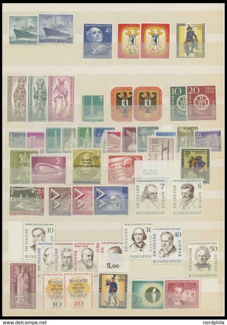 LOTS 126-189 *,** , 1955-59, Ungebraucht Komplett, Pracht - Gebraucht