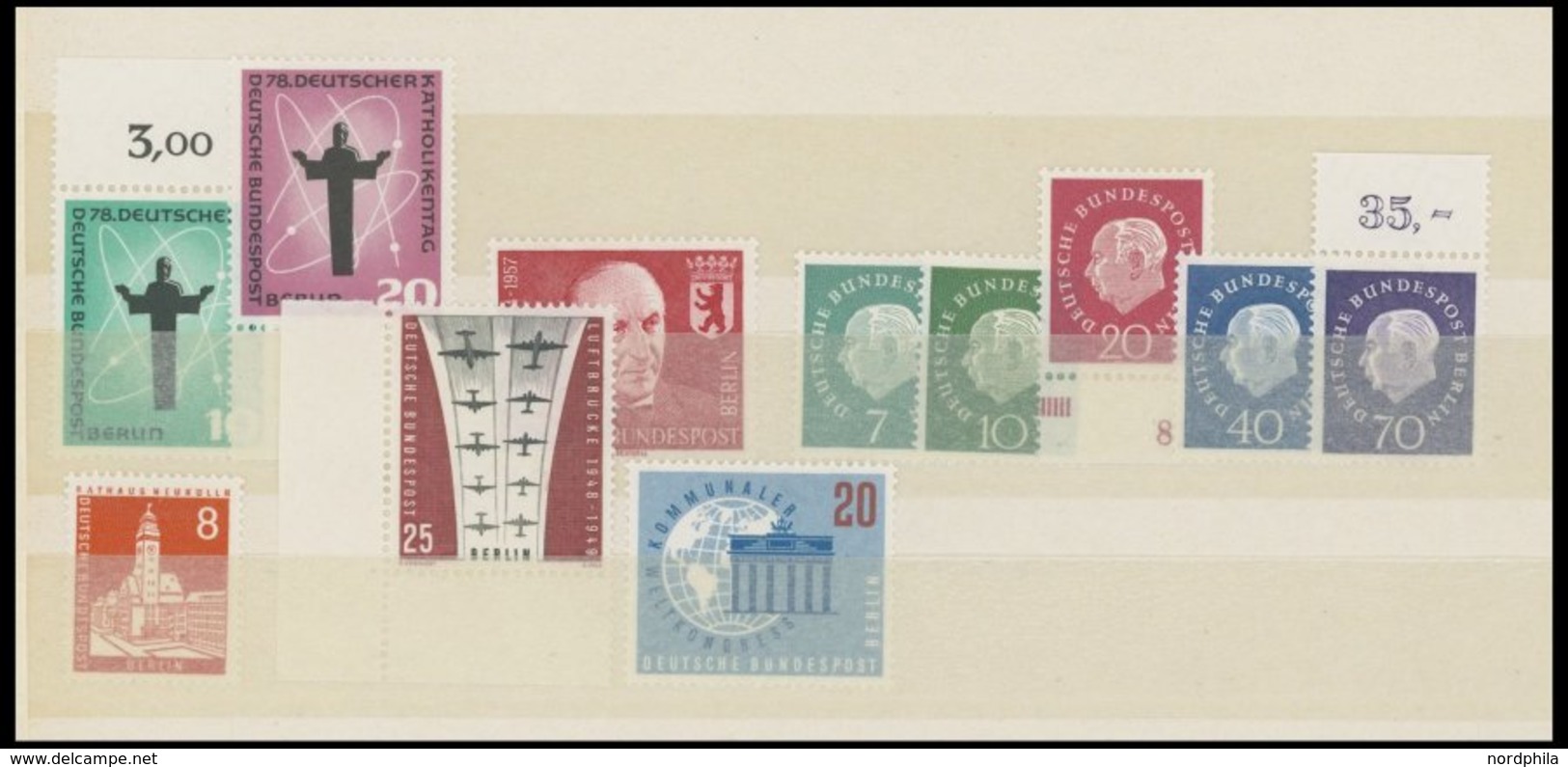 LOTS 126-189 *,** , 1955-59, Ungebraucht Komplett, Pracht - Oblitérés