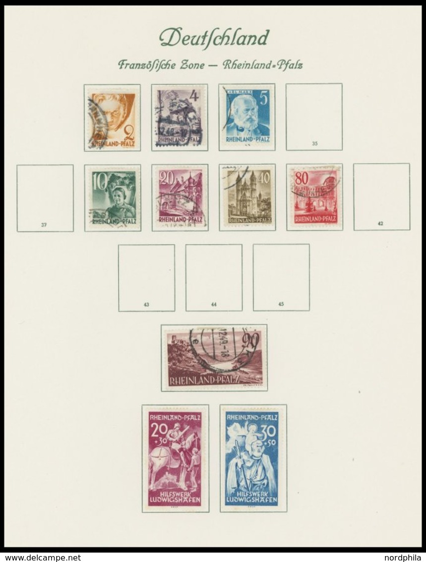 SAMMLUNGEN, LOTS *,o , Sammlung Französische Zone Von 1945-49 Mit Mittleren Ausgaben, Oftmals Ungebraucht Und Gestempelt - Autres & Non Classés