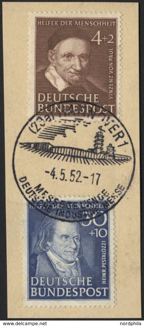 BUNDESREPUBLIK 146 BrfStk, 1951, 30 Pf. Pestalozzi Mit Zusatzfrankatur (Mi.Nr. 143) Auf Prachtbriefstück - Autres & Non Classés