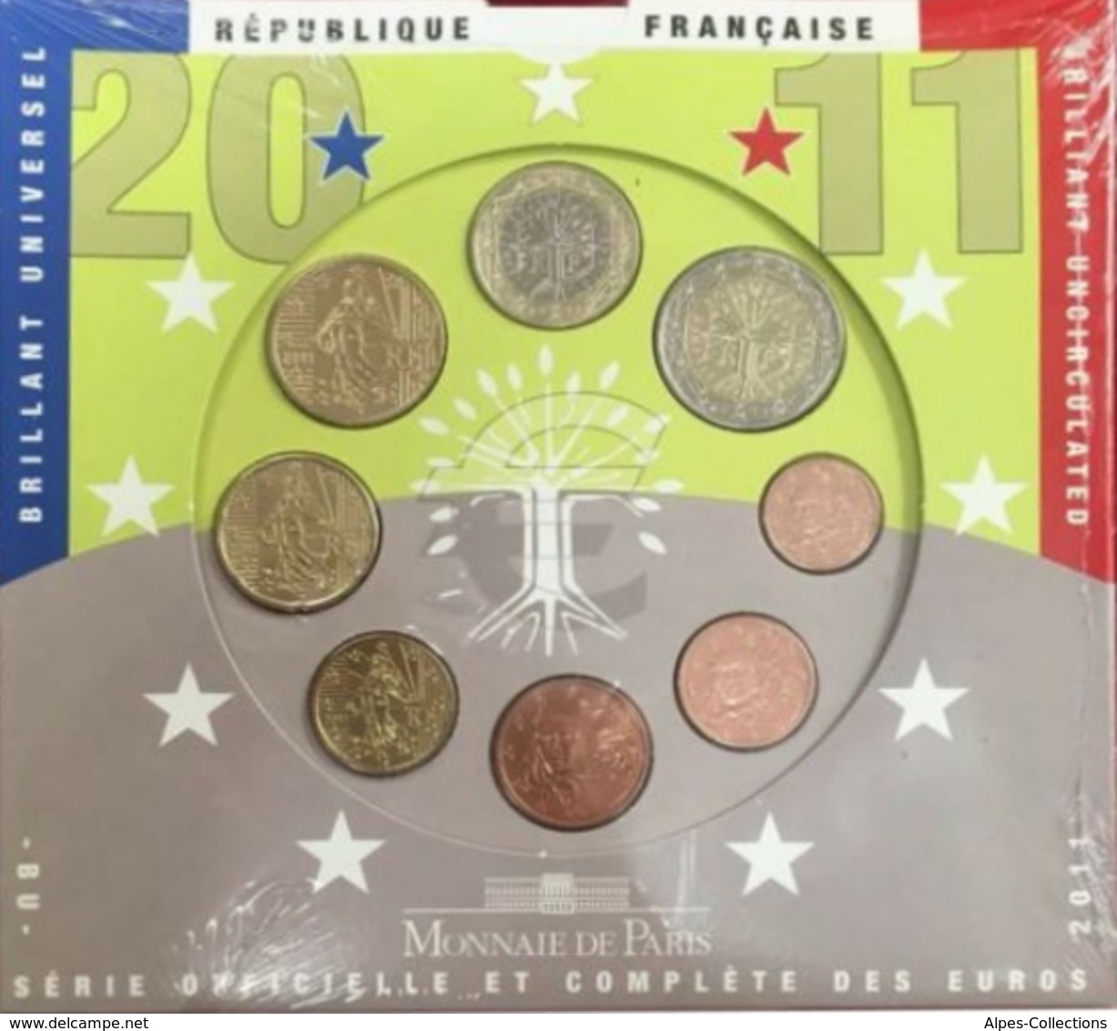 017 - COFFRET BU - EUROS FRANCE - 2011 : Sous Blister - France