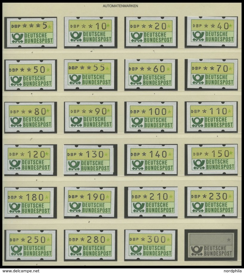 AUTOMATENMARKEN A 1 **, 1981/2, 4 Verschiedene Sätze, überwiegend Mit Rückseitigen Zähl-Nummern, Pracht - Automatenmarken [ATM]