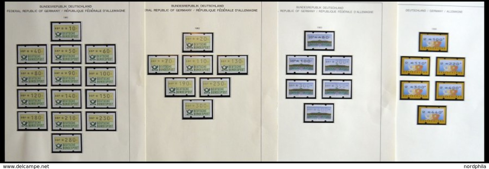 AUTOMATENMARKEN Aus A1-3 **, 1981-99, 4 Verschiedene Sätze, Teils Mit Rückseitigen Zähl-Nummern, Postfrisch, Pracht - Viñetas De Franqueo [ATM]