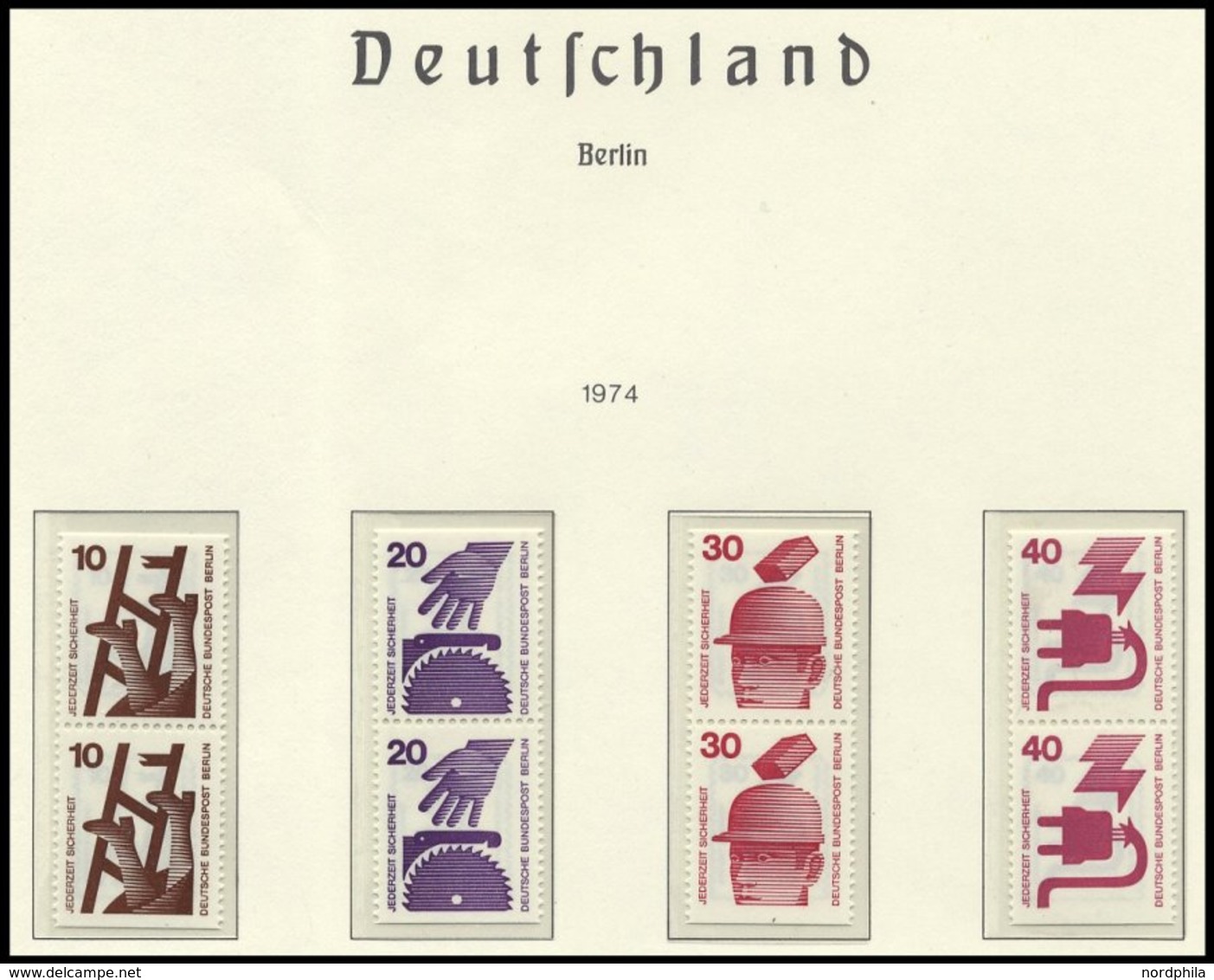ZUSAMMENDRUCKE **, 1972/4, Unfallverhütung, Kleine Komplette Partie Der Mi.Nr. W 38 - KZ 9b, 695/6, 698/9C/D Einzelmarke - Used Stamps