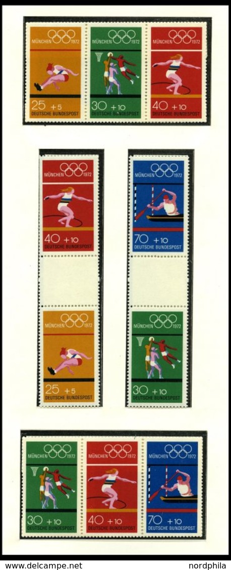 ZUSAMMENDRUCKE MH 17-SZ 2b **, 1972, Olympische Spiele Komplett, Pracht, Mi. 157.- - Autres & Non Classés