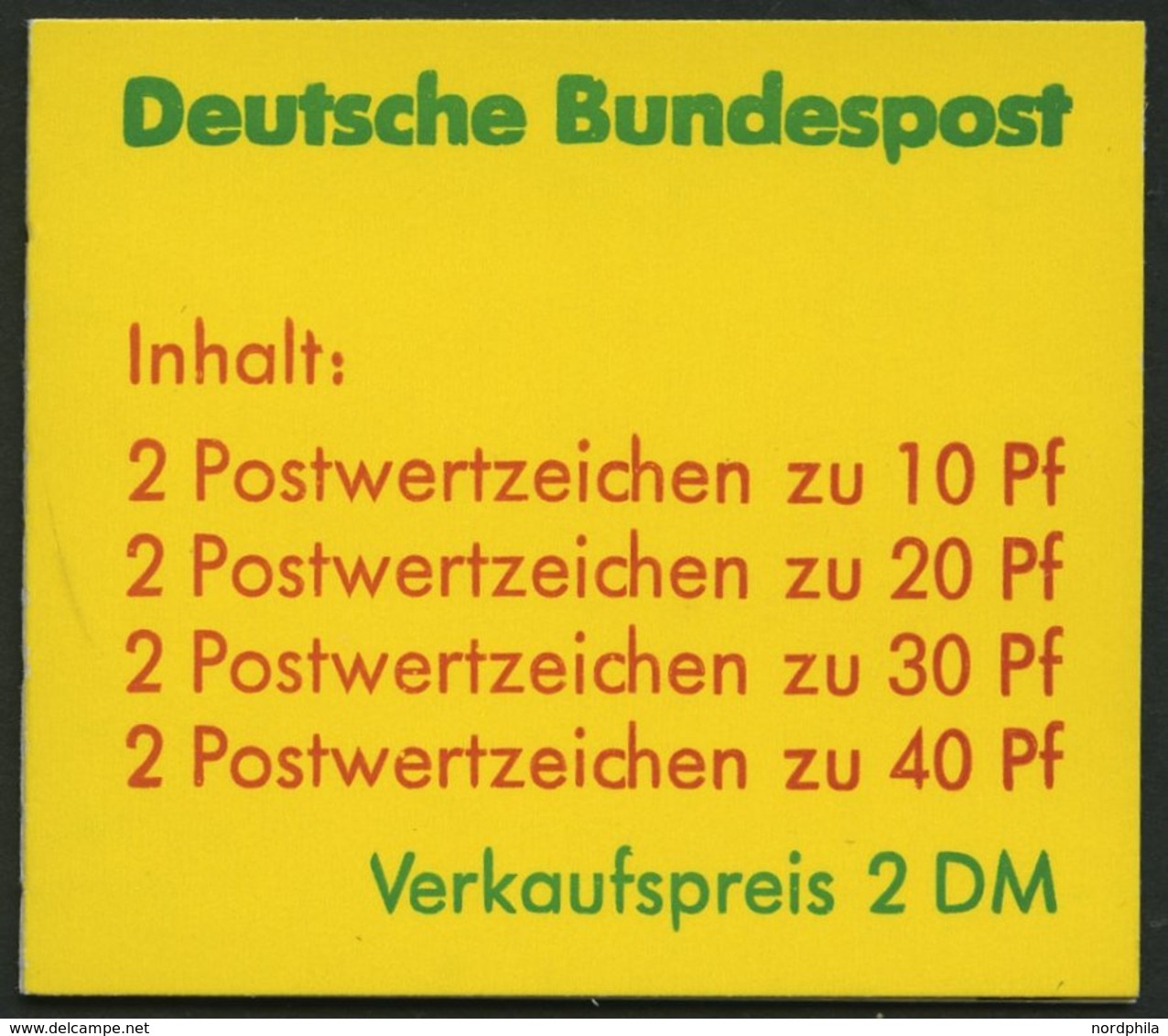 MARKENHEFTCHEN MH 20b **, 1974, Markenheftchen Unfallverhütung, 2. Deckelseite: Telefonansagedienste, Pracht, Mi. 65.- - Autres & Non Classés