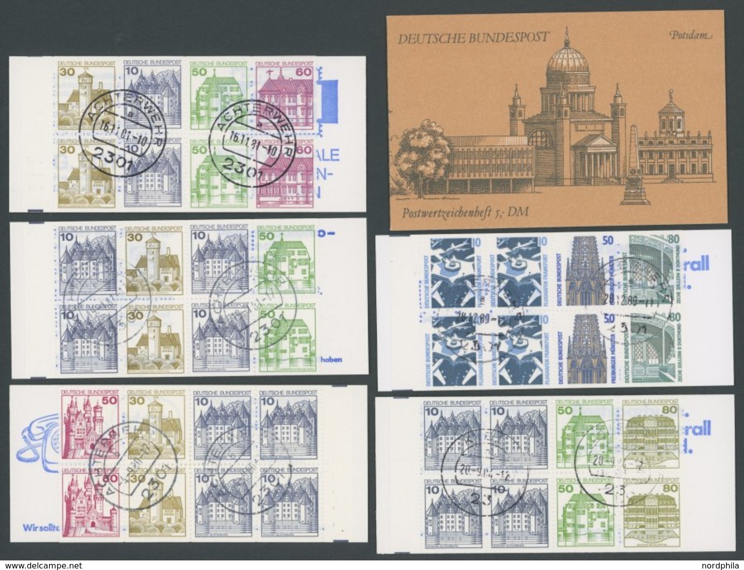 1977-93, 10 Gestempelte Markenheftchen, Pracht -> Automatically Generated Translation: 1977-93, 10 Cancelled Stamp Bookl - Sonstige & Ohne Zuordnung