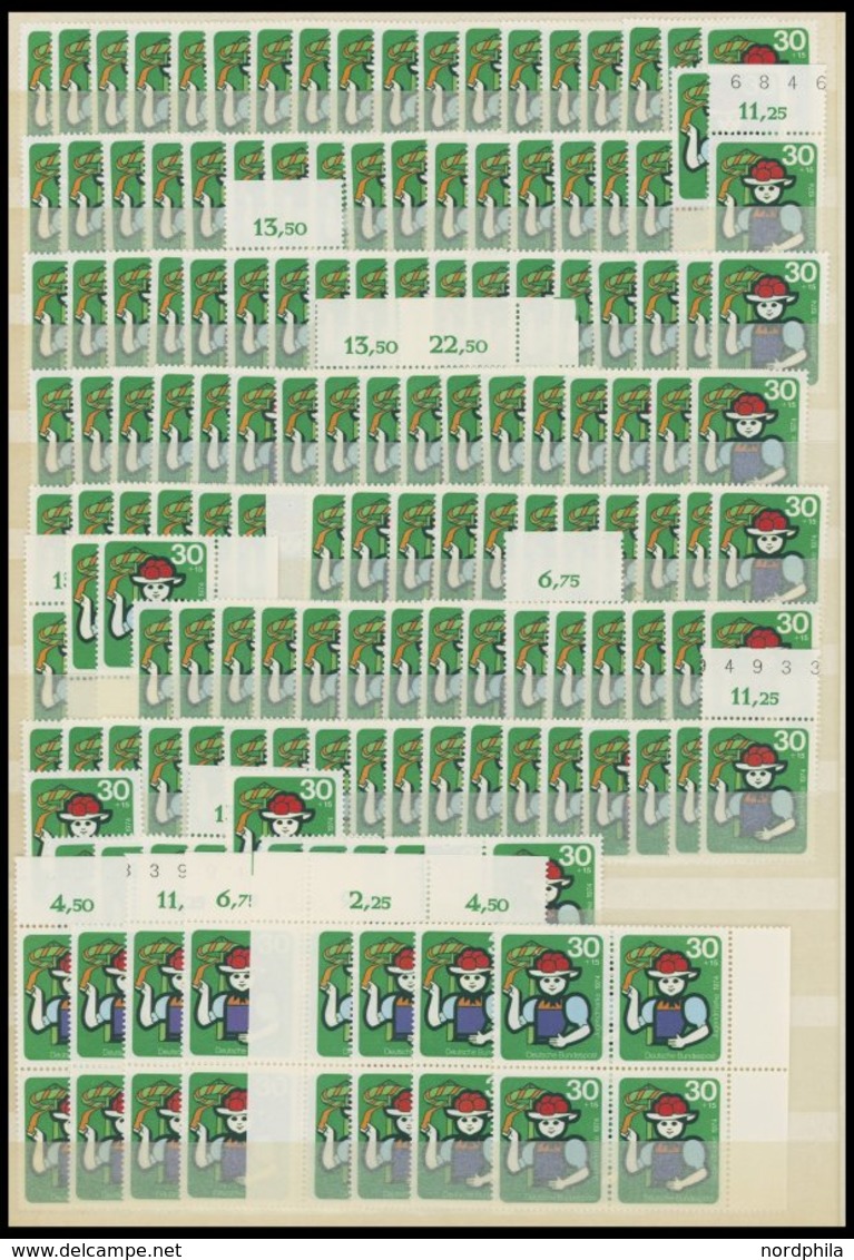 ENGROS 800-03 **, 1974, Jugend, 160 Postfrische Prachtsätze, Pracht, Mi. 1120.- - Unused Stamps