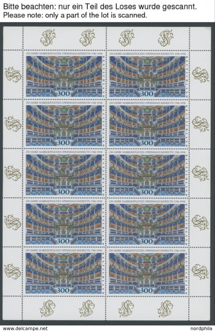 ENGROS 1983KB **, 1998, 300 Pf. Opernhaus Bayreuth, 12 Kleinbogen (10), Postfrisch, Pracht, Mi. 408.- - Unused Stamps