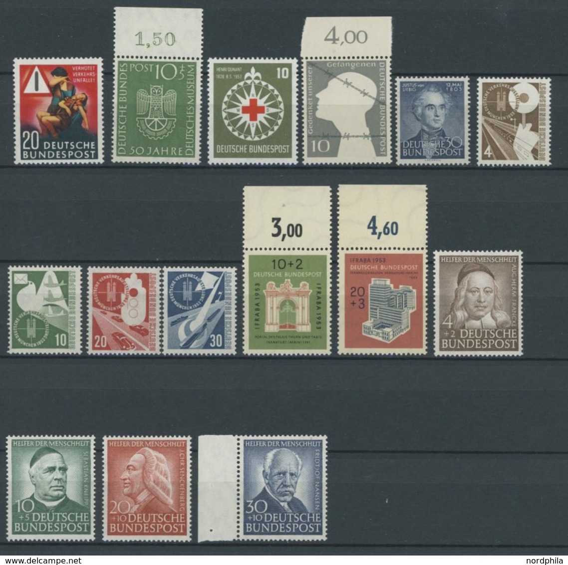 1953, Kompletter Postfrischer Jahrgang, Pracht -> Automatically Generated Translation: 1953, Complete Mint Never Hinged  - Autres & Non Classés