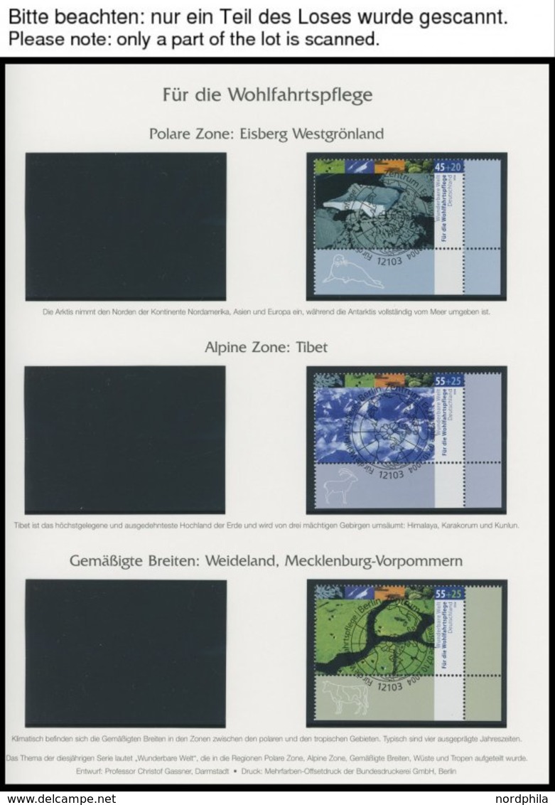 JAHRGÄNGE 2374-2433 O, 2004, Kompletter Jahrgang, Ohne Selbstklebende Marken, Jeweils Aus Der Rechten Unteren Bogenecke, - Other & Unclassified