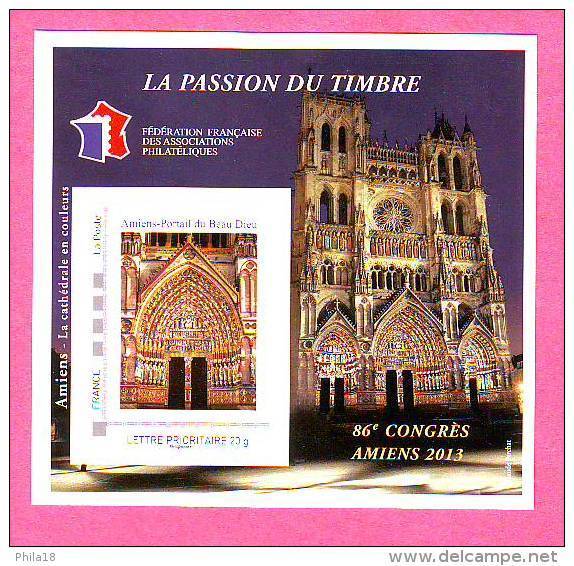 BLOC FFAP 2013 N° 7 ** LA PASSION DU TIMBRE AMIENS  INCLUS TP PERSONNALISE PORTAIL DU BEAU DIEU CATHEDRALE - FFAP