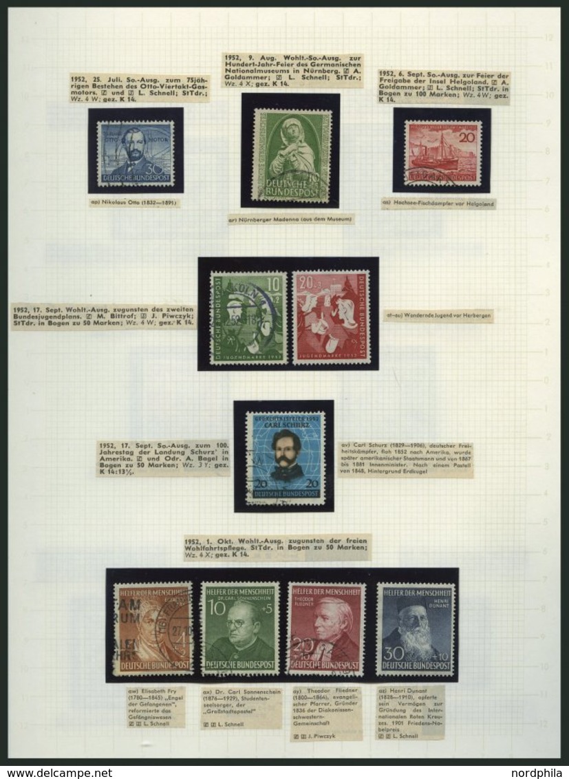 SAMMLUNGEN **,o, *, Bis Auf Heuss Liegendes Wz. Komplette Sammlung Bundesrepublik Von 1949-68 Im KA-BE-Album, Mit Mi.Nr. - Used Stamps