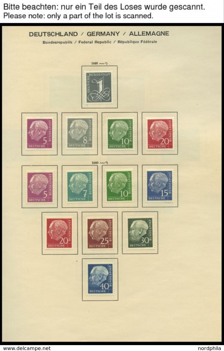 SAMMLUNGEN **,* , 1952-91, In Den Hauptnummern Komplette Sammlung Bundesrepublik Von 1955-91 Im Schaubekalbum, Ab 1968 N - Oblitérés