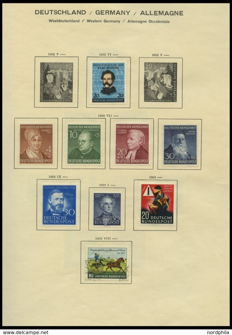 SAMMLUNGEN **,* , 1952-91, In Den Hauptnummern Komplette Sammlung Bundesrepublik Von 1955-91 Im Schaubekalbum, Ab 1968 N - Used Stamps