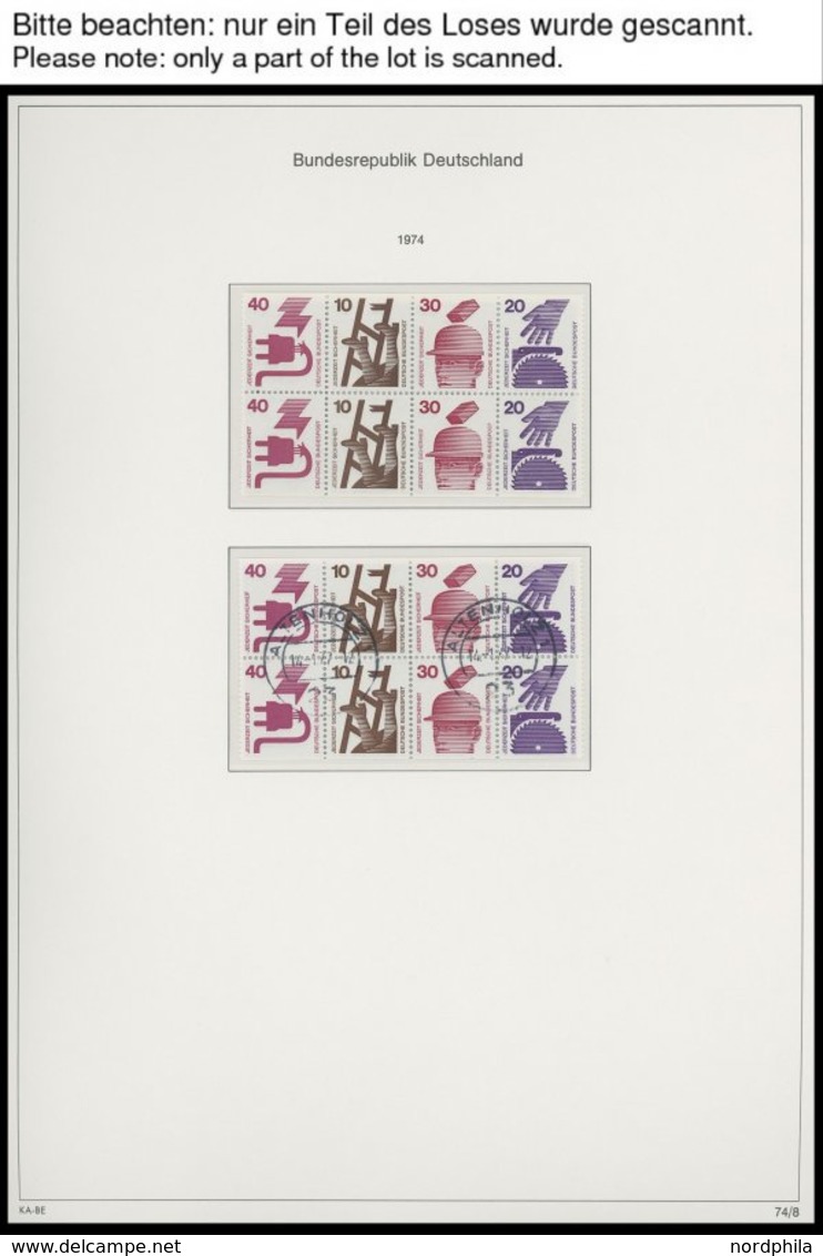 SAMMLUNGEN **,o , Sammlung Bundesrepublik Von 1974-87 In 2 KA-BE Bi-collcet Falzlosalben, Postfrisch Und Gestempelt Bis  - Gebraucht
