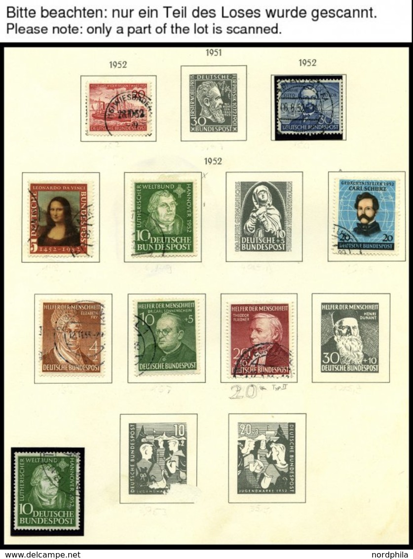 SAMMLUNGEN O,**,* , Sammlung Bundesrepublik Von 1949-79 Mit Mittleren Ausgaben, Anfangs Lückenhaft, Später Postfrisch Un - Used Stamps