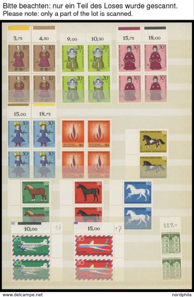 SAMMLUNGEN **,o , Gestempelte Sammlung Bundesrepublik Von 1951-75, Dazu Wohl Komplette Postfrische Sammlung Von 1962-71, - Used Stamps