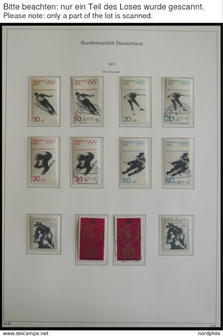 SAMMLUNGEN **,o , 1970-75, Sammlung Bundesrepublik Im KA-BE Falzlosalbum, Jeweils Postfrisch Und Gestempelt In Den Haupt - Used Stamps