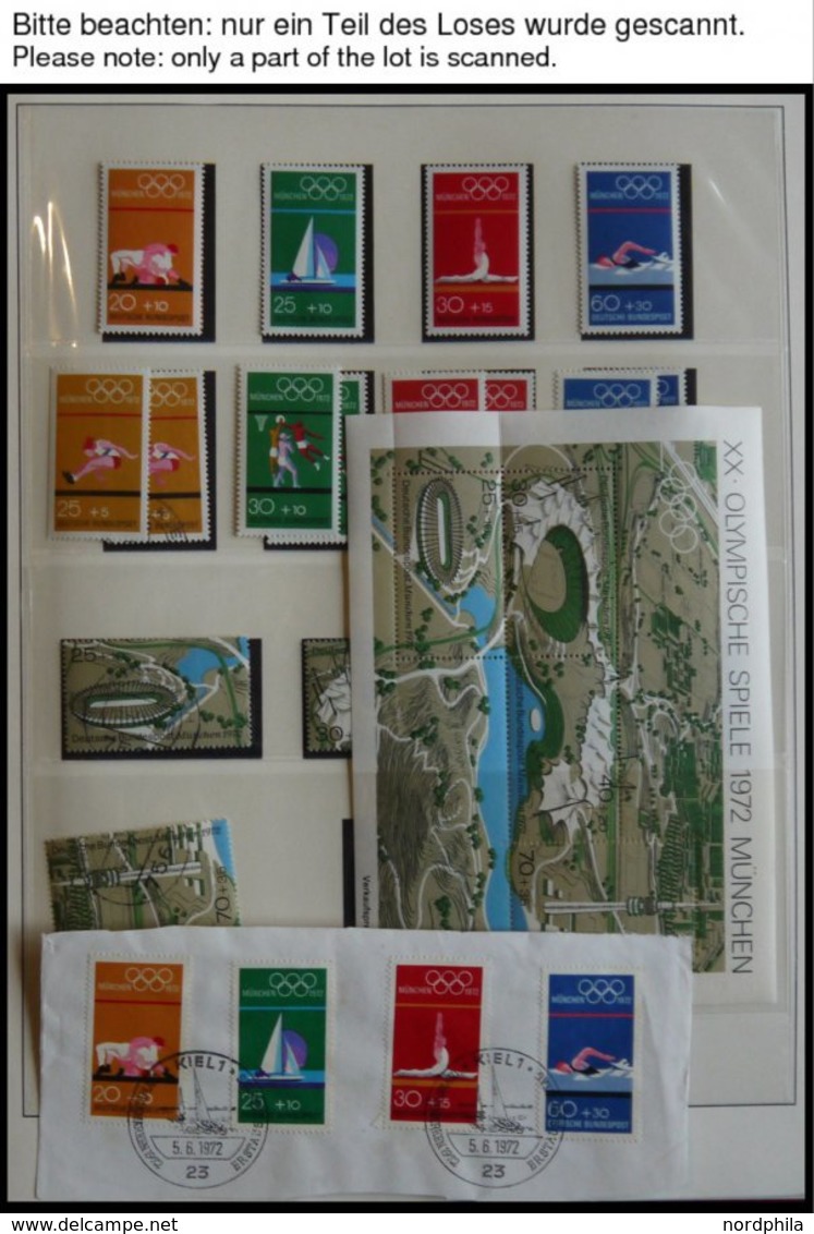 SAMMLUNGEN **,o , Sammlung Bundesrepublik Von 1971-78, Wohl Jeweils Postfrisch Und Gestempelt In Den Hauptnummern Komple - Used Stamps