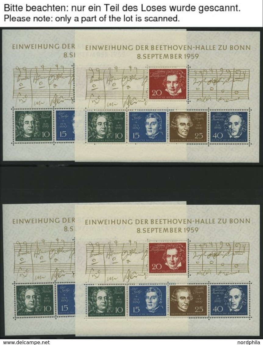 LOTS Bl. **, 1959-86, Partie Blocks, U.a. Bl. 2 (23x), Bl. 3 (13x) Etc., Nur Prachterhaltung, Mi. 1400.- - Sonstige & Ohne Zuordnung