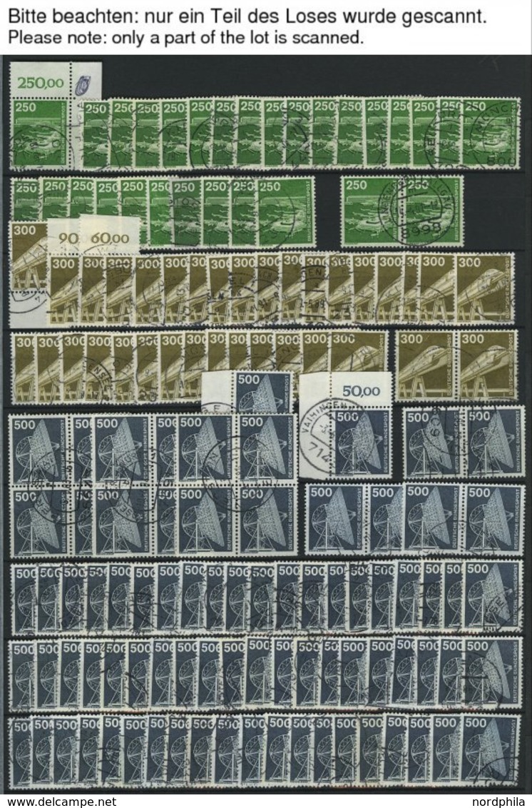 LOTS O, 1951-2000, Umfangreiche Lagerpartie Freimarken, Mit Viererblocks Und Vielen Zusammendrucken, Meist Pracht, Fundg - Autres & Non Classés