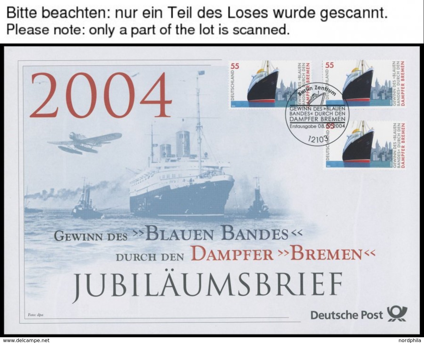 LOTS 2004-15, 31 Verschiedene Jubiläumsbriefe Der Deutschen Post Mit Ersttags-Sonderstempeln, Fast Nur Prachterhaltung - Autres & Non Classés