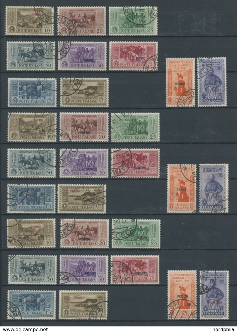1932, Garibaldi, 13 Komplette Prachtsätze Mit Allen Inselnamen (25 C. Cardi Mängel), RR!, (Mi. 2600.-) -> Automatically  - Aegean