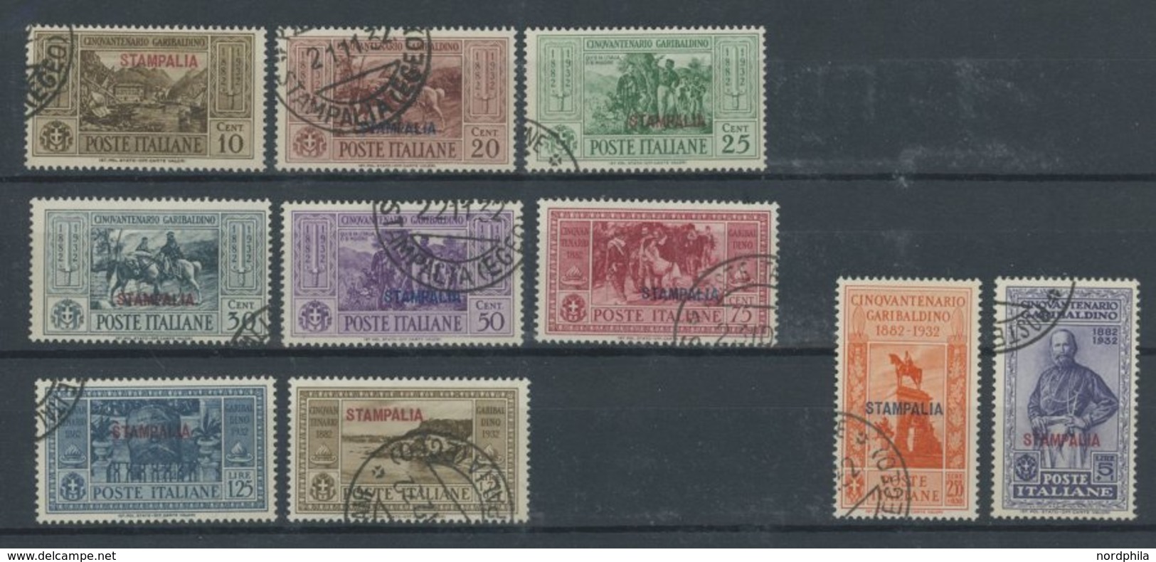 1932, Garibaldi, 13 Komplette Prachtsätze Mit Allen Inselnamen (25 C. Cardi Mängel), RR!, (Mi. 2600.-) -> Automatically  - Egée