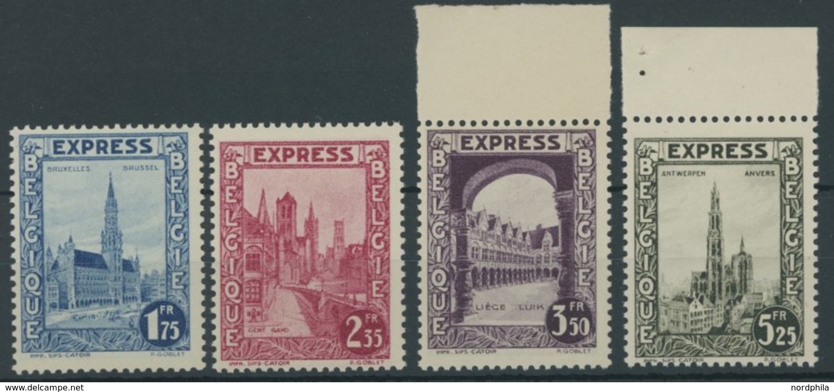 BELGIEN 266-69 **, 1929, Eilmarken, Postfrischer Prachtsatz, Mi. 75.- - 1849 Hombreras